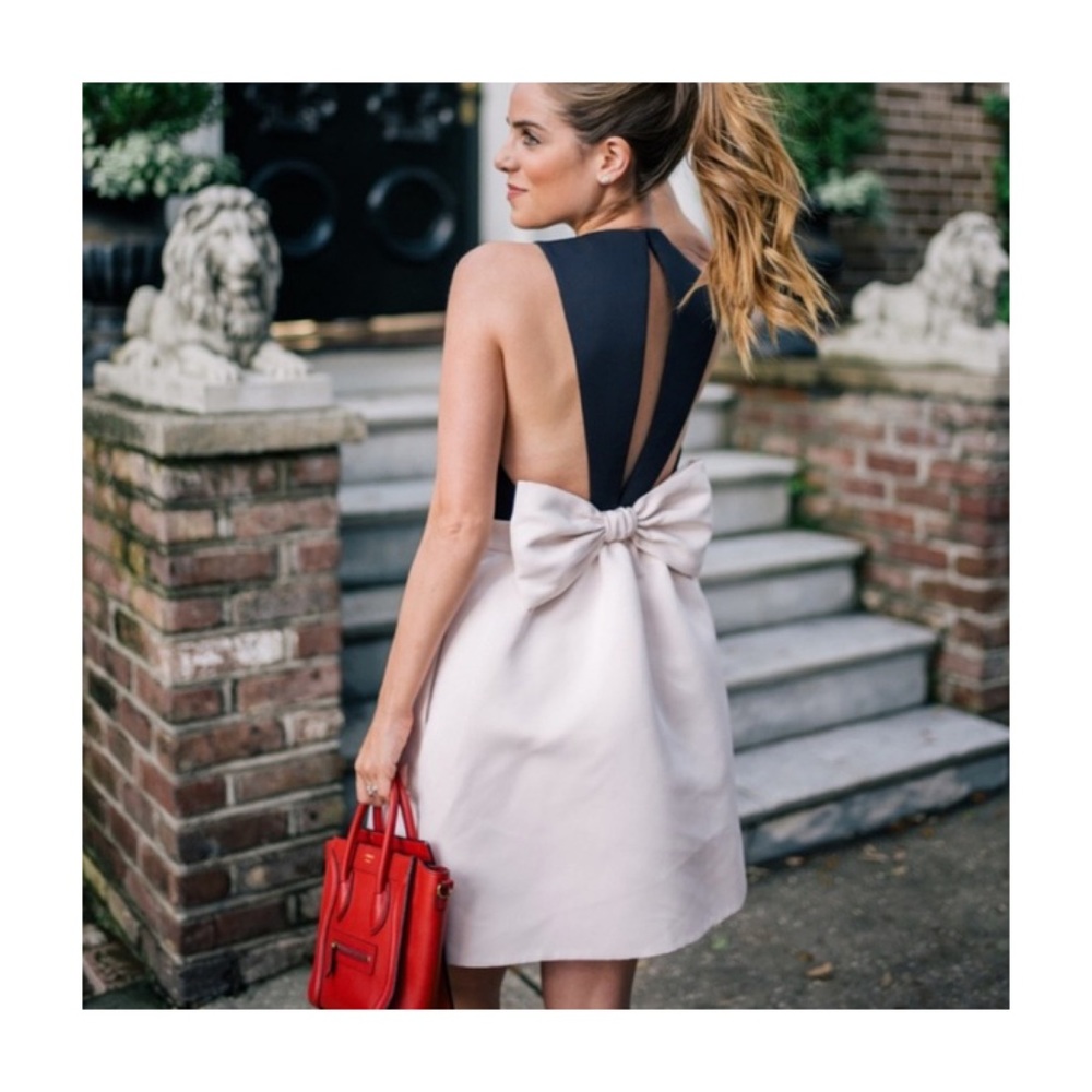 NWT Kate Spade Satin Faille Back Bow Dress